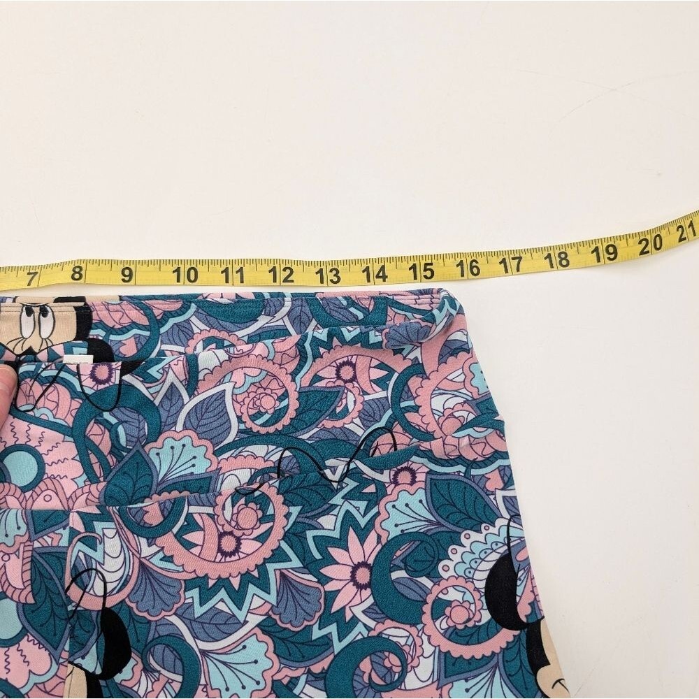 Lularoe Disney Minnie Mouse Blue Purple Stretch Leggings Size Large - Picture 4 of 6